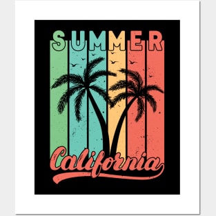 SUMMER California Retro Vintage Design Posters and Art